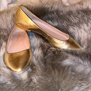 BCBG generations Millie gold pointed toe flats